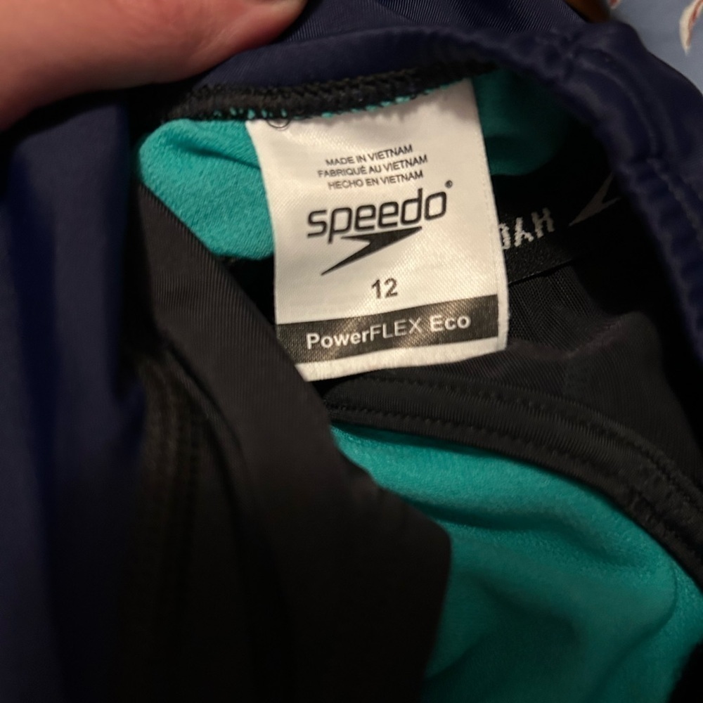 Speedo Swim One-Piece Swimsuit - Black and Green - Picture 11 of 11
